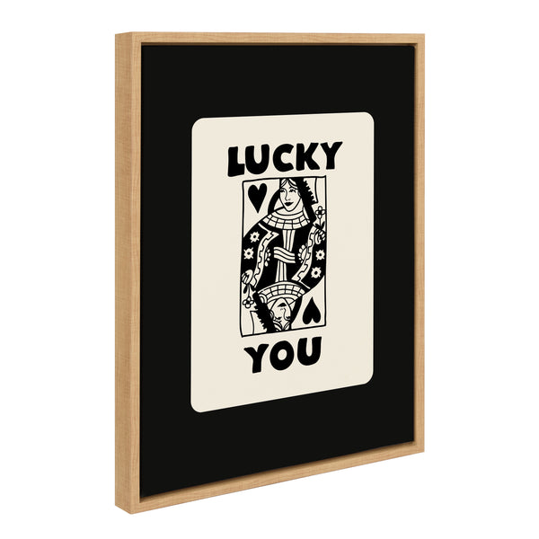 Kate & Laurel Sylvie Lucky You Framed Canvas By Honey Island Studio