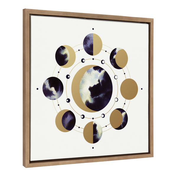 kate & laurel Sylvie Lunar Light Framed Canvas by Faryn Hughes