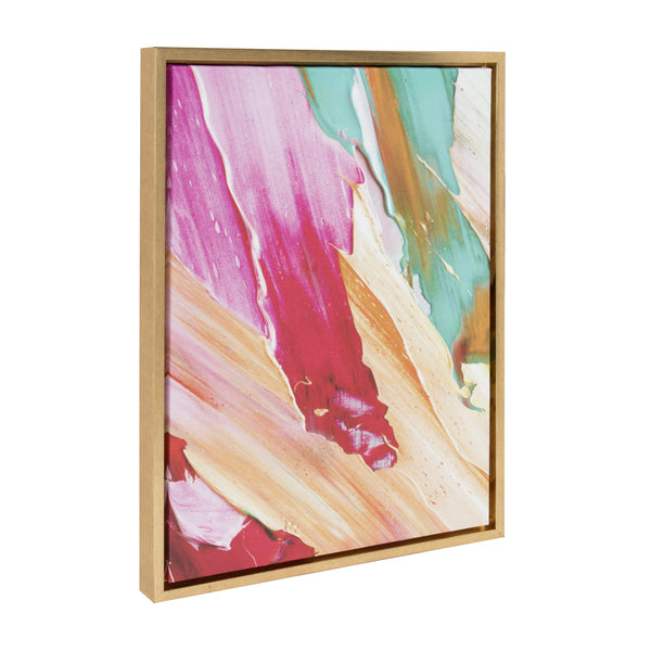 Kate & Laurel Sylvie Lush Color Acrylic Framed Canvas By Amy Peterson