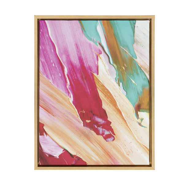 kate & laurel Sylvie Lush Color Acrylic Framed Canvas by Amy Peterson