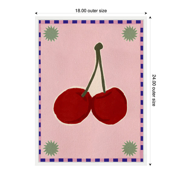 Kate & Laurel Sylvie Lush Duo 1 Cherry Framed Canvas By Shatha Al Dafai