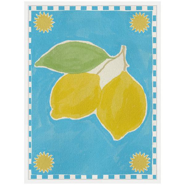 Kate & Laurel Sylvie Lush Duo 2 Lemon Framed Canvas By Shatha Al Dafai