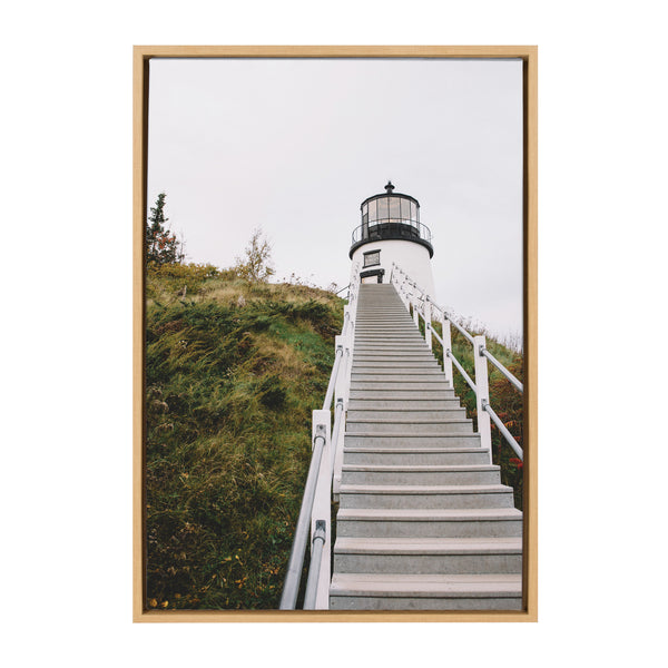 Kate & Laurel Sylvie Maine Lighthouse Framed Canvas By Patricia Hasz Of Patricia Rae Photography