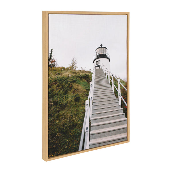 Kate & Laurel Sylvie Maine Lighthouse Framed Canvas By Patricia Hasz Of Patricia Rae Photography