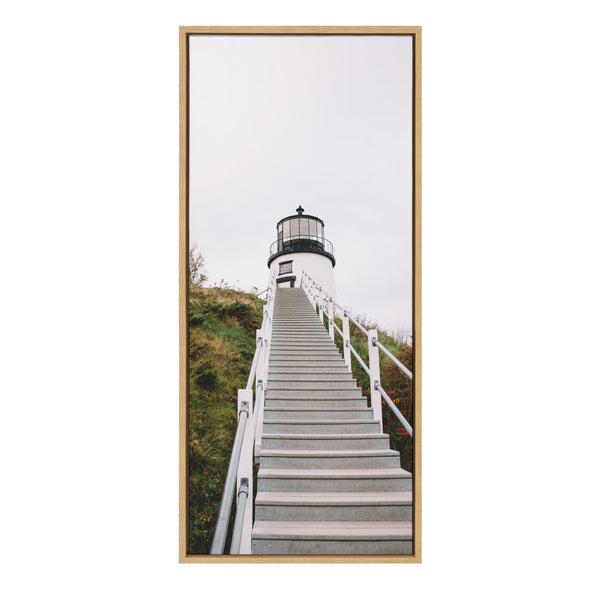 kate & laurel Sylvie Maine Lighthouse Framed Canvas by Patricia Hasz of Patricia Rae Photography