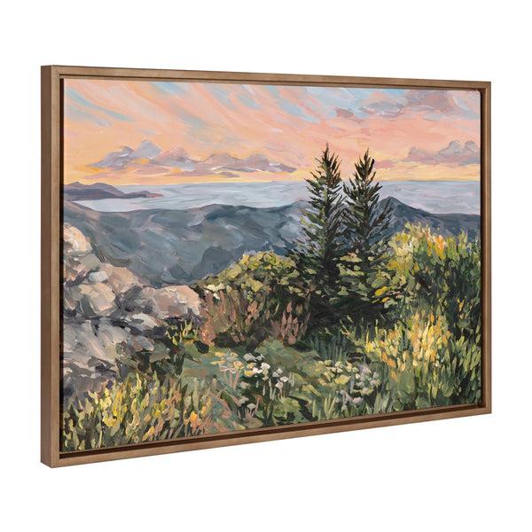 Kate & Laurel Sylvie Maine Sunrise Framed Canvas By Emily Kenney
