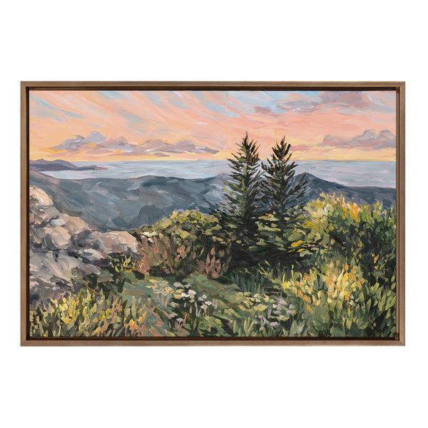 Kate & Laurel Sylvie Maine Sunrise Framed Canvas By Emily Kenney