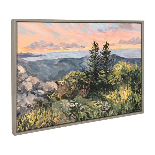 kate & laurel Sylvie Maine Sunrise Framed Canvas by Emily Kenney
