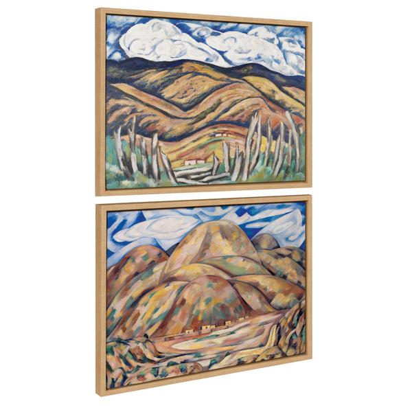 Kate & Laurel Sylvie Marsden Hartley The Last Of New England The Beginning Of New Mexico 1918 And Marsden Hartley Landscape No 3 Cash Entry Mines New Mexico 1920 Framed Canvas By The Art Institute Of Chicago