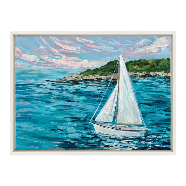 Kate & Laurel Sylvie Marthas Vineyard Framed Canvas By Emily Kenney
