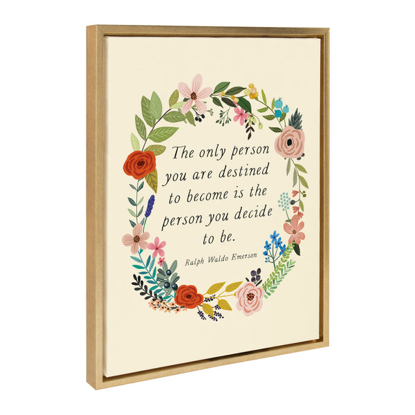 Kate & Laurel Sylvie MC441 The Only Person Framed Canvas By Mia Charro