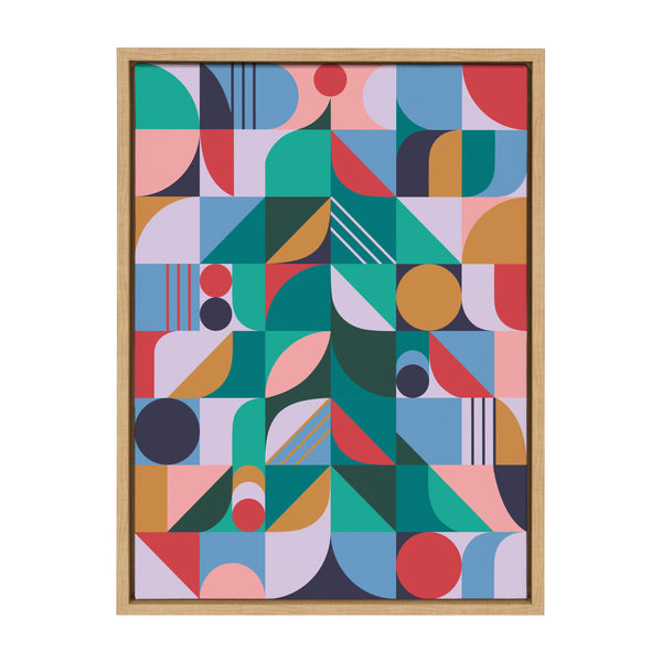 Kate & Laurel Sylvie MCM Christmas Tree Framed Canvas By Rachel Lee Of My Dream Wall