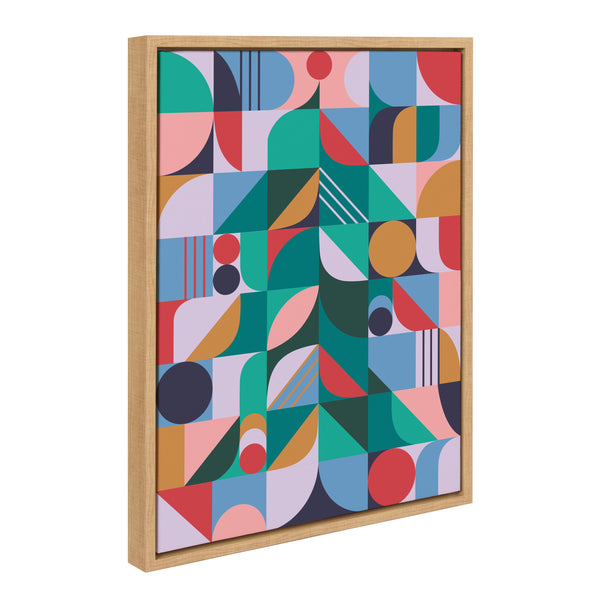 kate & laurel Sylvie MCM Christmas Tree Framed Canvas by Rachel Lee of My Dream Wall