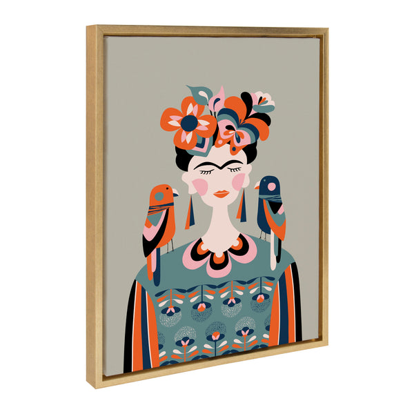 Kate & Laurel Sylvie MCM Frida Kahlo Framed Canvas By Rachel Lee Of My Dream Wall