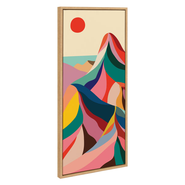 Kate & Laurel Sylvie MCM Mountains Framed Canvas By Rachel Lee Of My Dream Wall