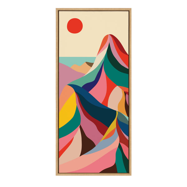 Kate & Laurel Sylvie MCM Mountains Framed Canvas By Rachel Lee Of My Dream Wall