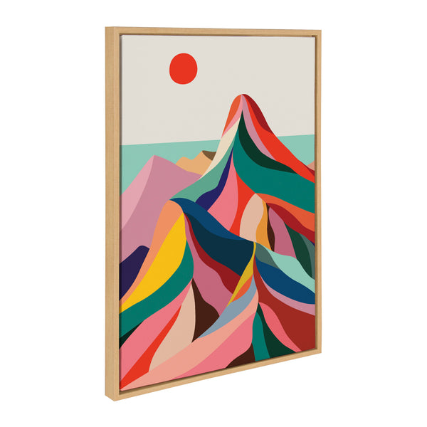 Kate & Laurel Sylvie MCM Mountains Great Love Botanical And MCM Modern Wildflower Framed Canvas Art Set By Rachel Lee Of My Dream Wall