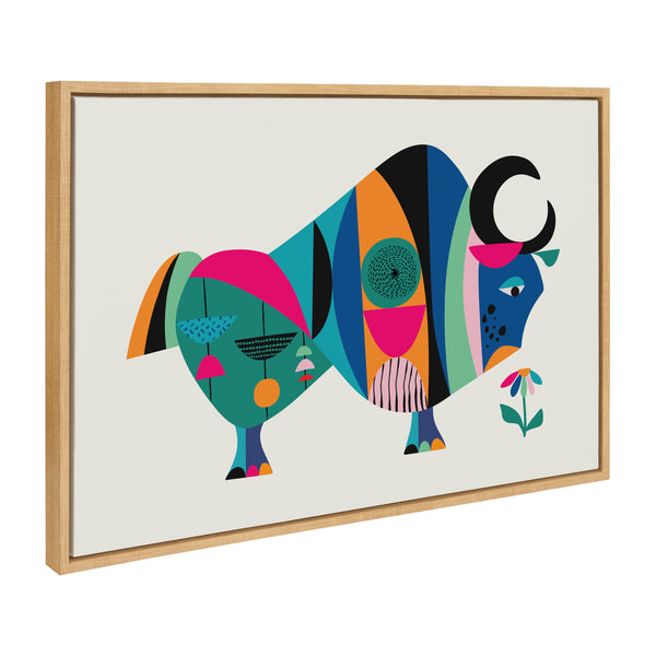 kate & laurel Sylvie MCM Ox Framed Canvas by Rachel Lee