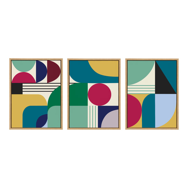 Kate & Laurel Sylvie MCM Pattern 07 08 And 09 Framed Canvas By Rachel Lee Of My Dream Wall