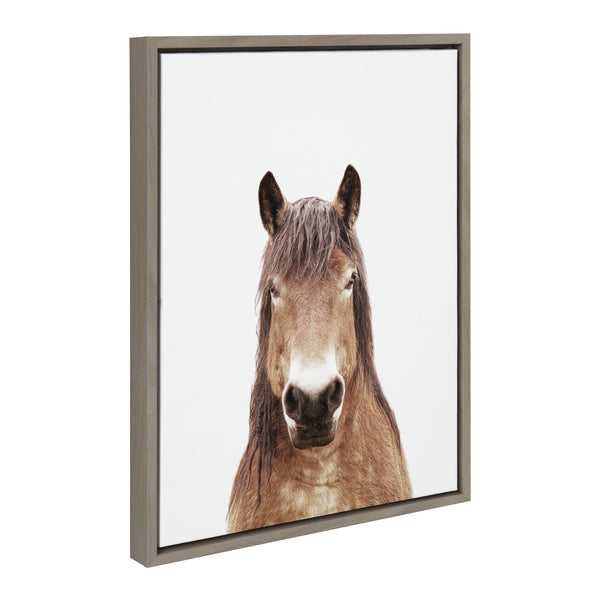 Kate & Laurel Sylvie Meadow Horse Portrait Framed Canvas By Amy Peterson Art Studio