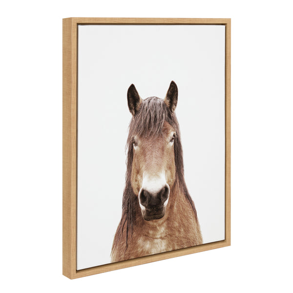 kate & laurel Sylvie Meadow Horse Portrait Framed Canvas by Amy Peterson Art Studio