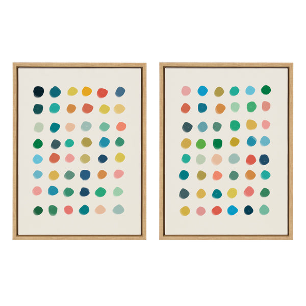 kate & laurel Sylvie Meditation 1 and 2 Framed Canvas Art Set by Kelly Knaga