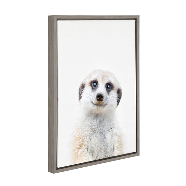 Kate & Laurel Sylvie Meerkat Framed Canvas By Amy Peterson
