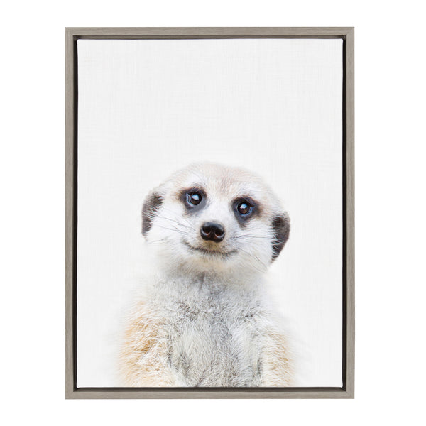 kate & laurel Sylvie Meerkat Framed Canvas by Amy Peterson