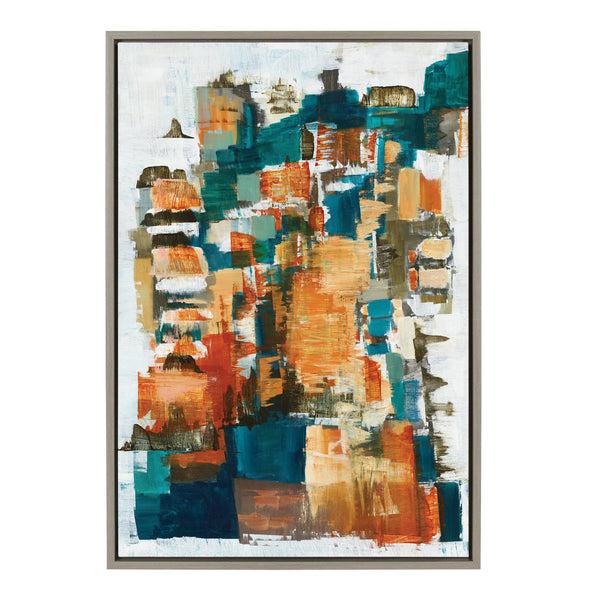 Kate & Laurel Sylvie Meteora Framed Canvas By Leah Nadeau