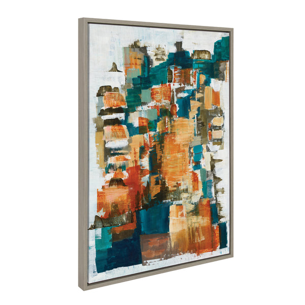 Kate & Laurel Sylvie Meteora Framed Canvas By Leah Nadeau