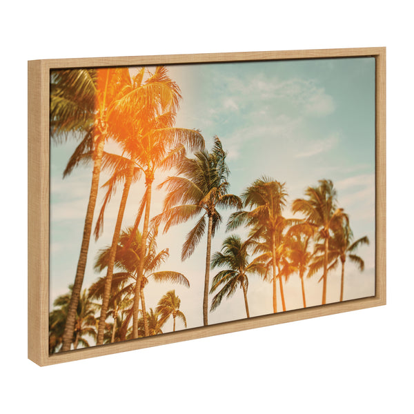 Kate & Laurel Sylvie Miami Breeze Framed Canvas By Alicia Bock