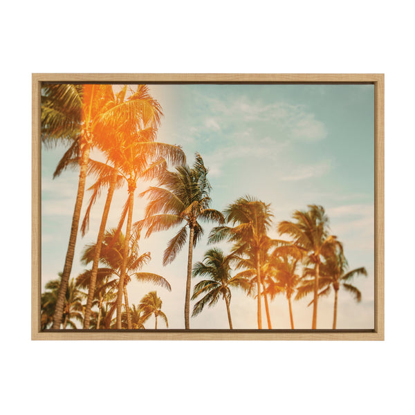 Kate & Laurel Sylvie Miami Breeze Framed Canvas By Alicia Bock