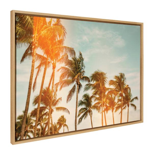kate & laurel Sylvie Miami Breeze Framed Canvas by Alicia Bock