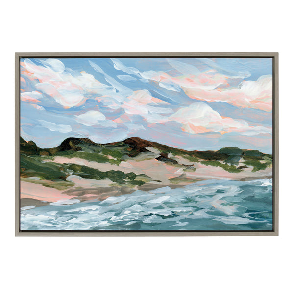 Kate & Laurel Sylvie Michigan Sand Dunes Framed Canvas By Emily Kenney