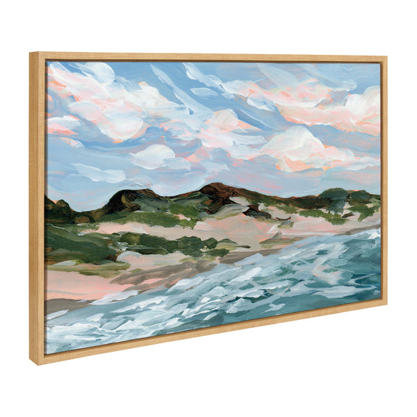 kate & laurel Sylvie Michigan Sand Dunes Framed Canvas by Emily Kenney