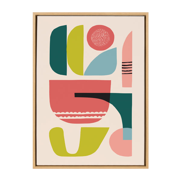 Kate & Laurel Sylvie Mid Century 5 Framed Canvas By Rachel Lee Of My Dream Wall
