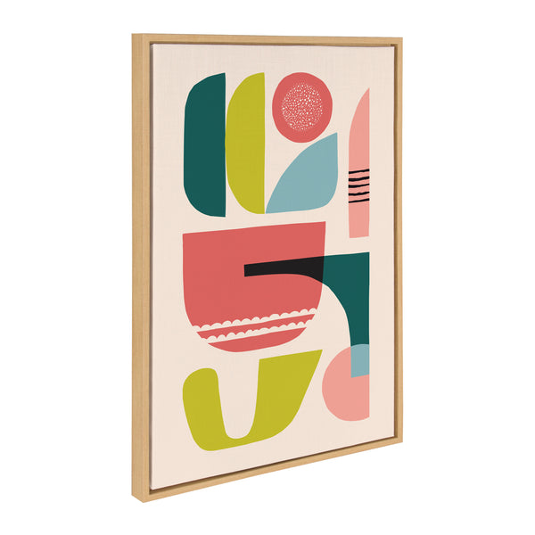 Kate & Laurel Sylvie Mid Century 5 Framed Canvas By Rachel Lee Of My Dream Wall