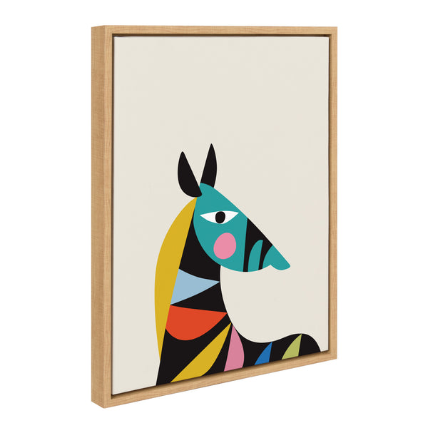 Kate & Laurel Sylvie Mid Century Modern Baby Zebra Framed Canvas By Rachel Lee Of My Dream Wall