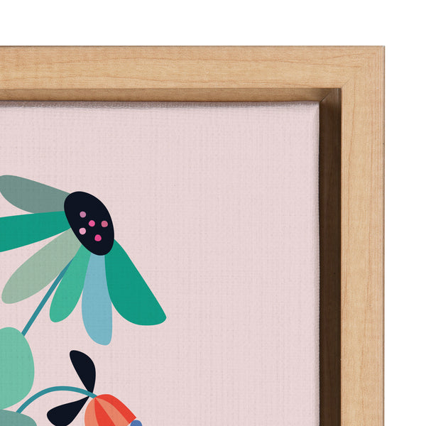 Kate & Laurel Sylvie Mid Century Modern Daisies Framed Canvas By Rachel Lee Of My Dream Wall