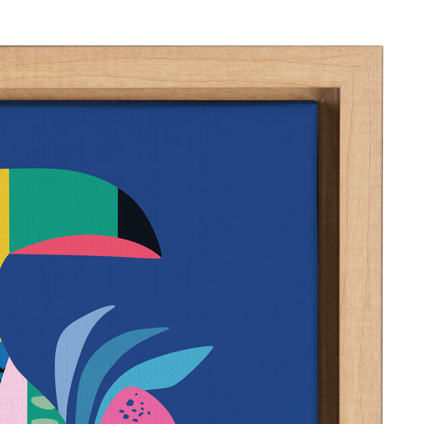 Kate & Laurel Sylvie Mid Century Modern Hibiscus Framed Canvas By Rachel Lee Of My Dream Wall