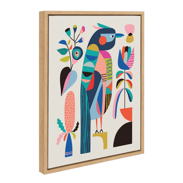 Kate & Laurel Sylvie Mid Century Modern Kookaburra Framed Canvas By Rachel Lee Of My Dream Wall