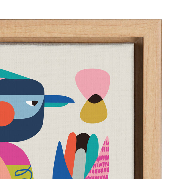 Kate & Laurel Sylvie Mid Century Modern Kookaburra Framed Canvas By Rachel Lee Of My Dream Wall