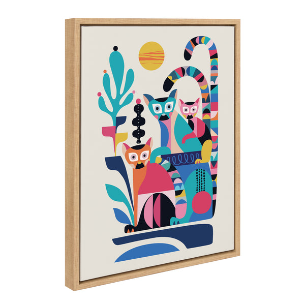 Kate & Laurel Sylvie Mid Century Modern Lemur Framed Canvas By Rachel Lee Of My Dream Wall