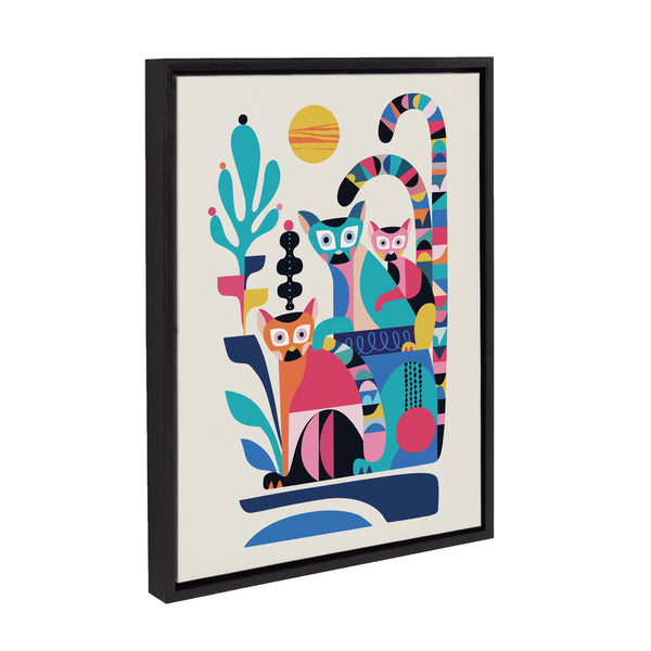 Kate & Laurel Sylvie Mid Century Modern Lemur Framed Canvas By Rachel Lee Of My Dream Wall