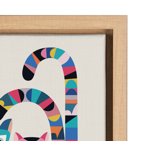 Kate & Laurel Sylvie Mid Century Modern Lemur Framed Canvas By Rachel Lee Of My Dream Wall
