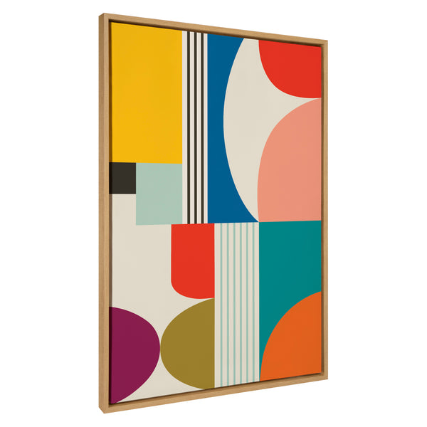 Kate & Laurel Sylvie Mid Century Modern Pattern Framed Canvas By Rachel Lee Of My Dream Wall