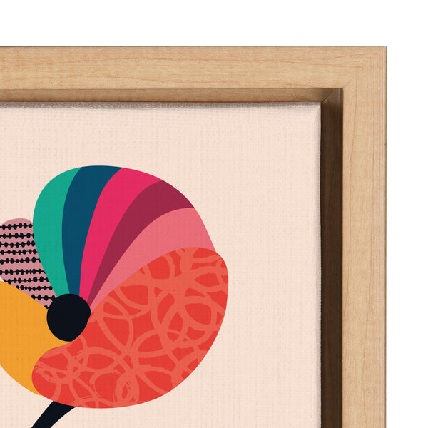 Kate & Laurel Sylvie Mid Century Modern Poppies Framed Canvas By Rachel Lee Of My Dream Wall