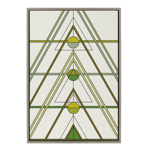 Kate & Laurel Sylvie Mid Century Modern Retro Tree Framed Canvas By The Creative Bunch Studio