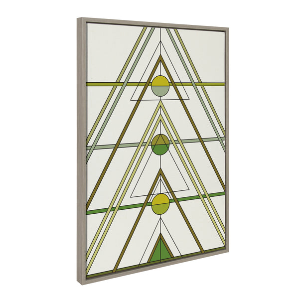 Kate & Laurel Sylvie Mid Century Modern Retro Tree Framed Canvas By The Creative Bunch Studio