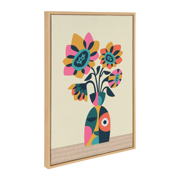 Kate & Laurel Sylvie Mid Century Modern Sunflowers Framed Canvas By Rachel Lee Of My Dream Wall